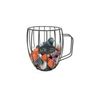 Metal Coffee Pod Holder, Large Capacity K Cup Holder Organizer, Coffee Storage Basket for Kitchen Countertop, Coffee Bar, Coffee Station Organizer (Black)