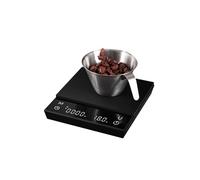 Metal Coffee Scale with Auto Timing, Rechargeable Espresso Scale with Timer, Ratios & Flow Rate Display, 3 Brew Modes, Barista-Grade for Pour-Over, Espresso, French Press - 2kg/0.1g, Black