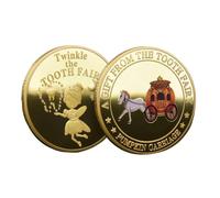 Metal Coin - Collection Experience Favor for Lost Teeth Kids,Treasure Memory Keepsake Collectible Tooth Fairy Souvenir for Boys Girls Children Collection