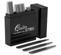 Metal Collar Stays - Set of 40 Collar Stays for Men, 3 Sizes in a Divided Box, by Quality Stays, Silver, Mixed