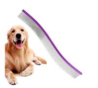 Metal Comb for Dogs, Pet Grooming Hair Removal Curved Comb, Pets Grooming for Small Medium Large Dogs Puppies To Remove Knots Crust Mucus
