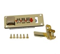 Metal Combination Lock for Wooden Box Security Applications Including Jewelry Storage Wine Display and Tool Organization (Yellow Right)