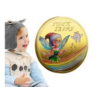 Metal Commemorative Coin - Tooth Fairy Gift, Lost Tooth Reward | Shiny Kids Memory Coin, Non-Circulating Teeth , Collector's Keepsake For Childhood Milestone, Bedtime Traditions, Memory Box
