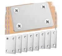 Metal Connecting Plate Flat Mending Plates Fixing Corner Straight Brace Bracket(6set)