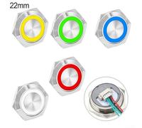 Metal Construction Pack of Three Waterproof LED Light Switches, Perfectly Suited to Meet Diverse Electrical Needs (Yellow)