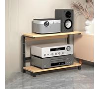 Metal Content Rack - AV Stand with Anti-Slip Legs, Perfect for Home Theater, Office Entertainment, and Bedroom Storage Solutions