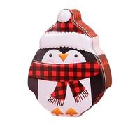 Metal Cookie Tins Reusable | Empty Candy Storage Tinplate Kids Family Cake Snack Chocolate Jewelry Party Holiday Birthday Year 2 Cup Containers with Lids (E, 14.5x11x5cm)