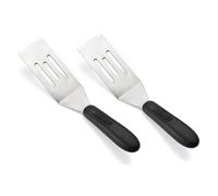 Metal Cooking Spatula - ShiningUU 2Pcs Professional Stainless Steel Fish Spatula | Mini Metal Turner for BBQ & Eggs | Small Cooking Spatulas Set for Cooking Fish Eggs Meat