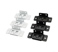 Metal Corner Brackets For Wood Panel Splicing, 20 Pack 2-in-1 Fasteners For | Duty Shelf Support Brackets, 20Pcs L-Shaped Straight Joint Fasteners With Screws For Wood Panel Splicing, White(white&black)