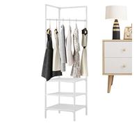 Metal Corner Coat Rack Space-Saving Clothes Hanr Entryway nizer Multi-Use Shoe Rack for Living Room t for Farmhouse Decor