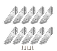 Metal Corner Connector - Metal Timber Angle Bracket Screws 10 Pcs | Shelf Corner Connectors Shelf - Cabinet Chair Table Bookcase Dresser Bed Frame Nightstand Desk Workbench Storage Rack