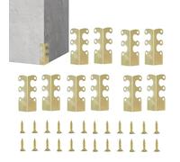 Metal Corner Protector for Skirting Board, Pack of 10, Cabinet Protection Supplies - Home Decoration Wall Supports, for Owners Renters Office Home Apartment Table Doors Wardrobes Chairs