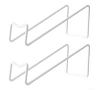 Metal Countertop Wine Rack Set 2 Pieces Incorporating Geometric Design Principles and Practical Storage Orientation (White wine rack)
