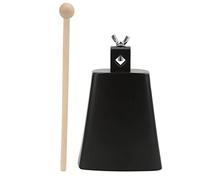 Metal Cow Bell, Noise Maker Hand Percussion Instrument Cowbell with Stick for Drum Set for Football Game, Home Call Bells, Drumset, Farm (5 inches)