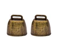 Metal Cowbells Noisemaker Call Bells for Football Games, Weddings, Classroom Use 2 pcs
