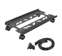 Metal CPU Stand - Adjustable Tower Stand with 4 Caster Wheels, Heavy-Duty Desktop Support for Most PC Under Desk