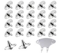 Metal Cricket Spikes, 22 Pcs Replacement Metal Cricket Spikes With Spanner, Universal Rust-Resistant Sports Shoe Spike Set for Light Weight Cricket Shoes Golf Shoes, Thread Diameter 5.7mm