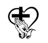 Metal Cross Wall Decor with Praying Hands, Elegant Black Christian Religious Art for Wall, Inspiring Home Decor for Living Room, Bedroom, and Hallway