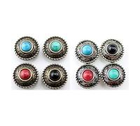 Metal Crystal Rivets, Rhinestone Rivets 12mm Multicolor Diamond Screw Rivet Buttons 20pcs DIY Leather Craft