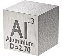 Metal Cube，Aluminum Element Al Density Cube, Collection, Lab Experiment Material DIY(10Mm/0.39 inch)