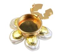 Metal Cufflink Flower Shape Elegant Dress Shirt Accessories Alloy Texture for Business Meeting or Social Event Festive Occasion Cuff Jewelry