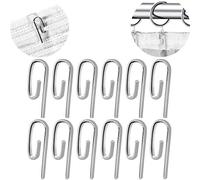 Metal Curtain Hooks for Window Curtain, Door Curtain Header Tape Drapery Hooks (100 Pack)