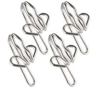 Metal Curtain Hooks - Heavy Duty Zinc Plated Curtain Hooks, 50 Pack for Pencil Pleat & Pinch Pleat Curtains, Heading Tape, Pole Rings, Tracks, Rails & Gliders - Small Silver 28x13mm Rust Resistant