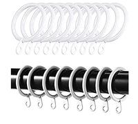 Metal Curtain Ring 40mm White Curtain Pole Rings Sliding Eyelet Rings Hanging Rings for Curtains and Rods Curtain Eyelet Rings Pack of 12.