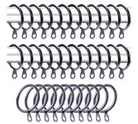 Metal Curtain Rings for Curtains and Rods, 30 mm Internal Diameter(black, 40 PACK）…