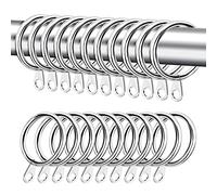 Metal Curtain Rings for Curtains and Rods, 30 mm Internal Diameter(silver, 40 PACK）…