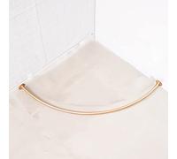 Metal Curtain Rod Corner Curtain Rod for Privacy in Dressing Rooms Ring Shelf for Clothing Stores Adjustable WallMounted Drapery Rod for Retail Spaces