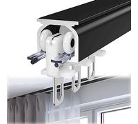 Metal Curtain Track Set, Ceiling Mounted Rail for Straight Curtains & Shower, Easy Install