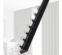 Metal Curtain Track System 5 10 15 20 25 30 40 46 FT With Fittings, Ceiling Mount Room Divider Curtain Rods For Hospital/studio/apartment, Self Adhesive(Single rail,10.4M/409.4IN/34.1FT)