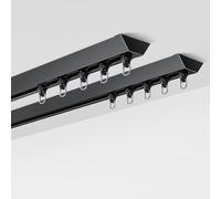Metal Curtain Track System 5 10 15 20 25 30 40 46 FT With Fittings, Ceiling Mount Room Divider Curtain Rods For Hospital/studio/apartment, Self Adhesive(Double rail,13.8M/543.3IN/45.3FT)