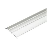 Metal cuttable Transition Strip, Decorative Strip on The Edge of Wood Floor(Silver)
