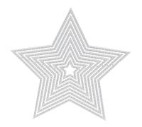 Metal Cutting Die Five Pointed Star Shape Emboss Stencil Album Decorative Etched Dies DIY Craft Paper Card Making Carbon Steel 11.9x11.9cm