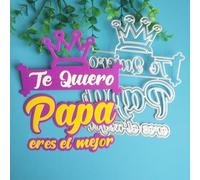 Metal Cutting Dies,5.51 x 6.5 Inch,I Love You Papa Pray The Best Cutting Dies Scrapbook,Embossed Card,Photo Album Decoration,Handmade Crafts