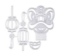 Metal Cutting Dies Cute Stencils Template for New Year Tiger Ingots Birthday Wedding Scrapbooking Cutting Dies for Card Making Easter