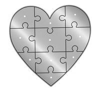 Metal Cutting Dies Heart Stencil Set - Premium Carbon Steel Puzzle Shape Card Making Die-Cuts for DIY Scrapbooking