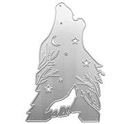 Metal Cutting Dies Stars Moon Forest Wolf Die Cut Mold Decoration Craft Mold Stencils for Scrapbook Metal Cutting Dies and Stamps for Card Making Paper and Photo Album
