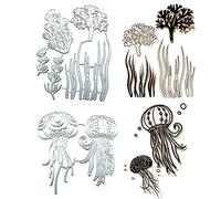 Metal Cutting Stencil, Jellyfish Metal Cutting Dies Cutting Dies Picture Frame Scrapbooking Carbon Steel Embossing Stencils for DIY Scrapbooking Paper Greeting Cards