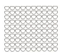 Metal D Rings Heavy Duty Dog Collar Accessories, D Shaped Clips for Pet Luggage Chest Strap, Iron D Rings with Fine Workmanship and Multi Layer Polished Surface, for Dog Collars, P (3.8x25x20mm)