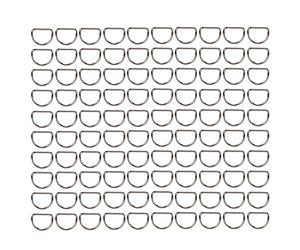 Metal D Rings Heavy Duty Dog Collar Accessories, D Shaped Clips for Pet Luggage Chest Strap, Iron D Rings with Fine Workmanship and Multi Layer Polished Surface, for Dog Collars, P (3.8x25x20mm)