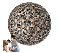 Metal D100 Dice - Single Polyhedral Game Piece, Glossy Finish Design | Tabletop Role Playing Accessory, Precision Balanced Structure Ensures Fair Random Results Every Roll, Solid