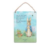 Metal Dangler Sign (65 x 90 mm) - Beatrix Potter - Peter Rabbit - Peter, who was very naughty