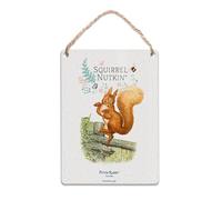 Metal Dangler Sign (65 x 90 mm) - Beatrix Potter - Squirrel Nutkin
