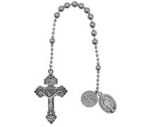 Metal Decade Rosary with Pardon Crucifix | Battle with the Power of Prayer | Great Catholic Gift for Confirmation, S, Wood, No Gemstone
