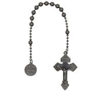 Metal Decade Rosary with Pardon Crucifix | Battle with the Power of Prayer | Great Catholic Gift for Confirmation, S, Wood, No Gemstone