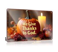 Metal Decor For Home Bar We Give Thanks To God. Tin Sign Bar Open Metal Sign Funny Tin Sign(30X40CM)
