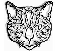 Metal Decoration Floating Wall Sculpture with Shadows Steel (43 x 31 cm, Cat)
